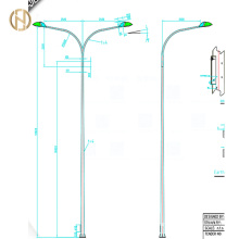 7M Solar Powered Street Lighting Pole